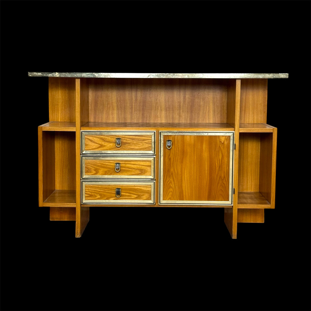 Consolle Mobile Bar Vintage dal Design Geometrico Scandinavo (Anni '70)