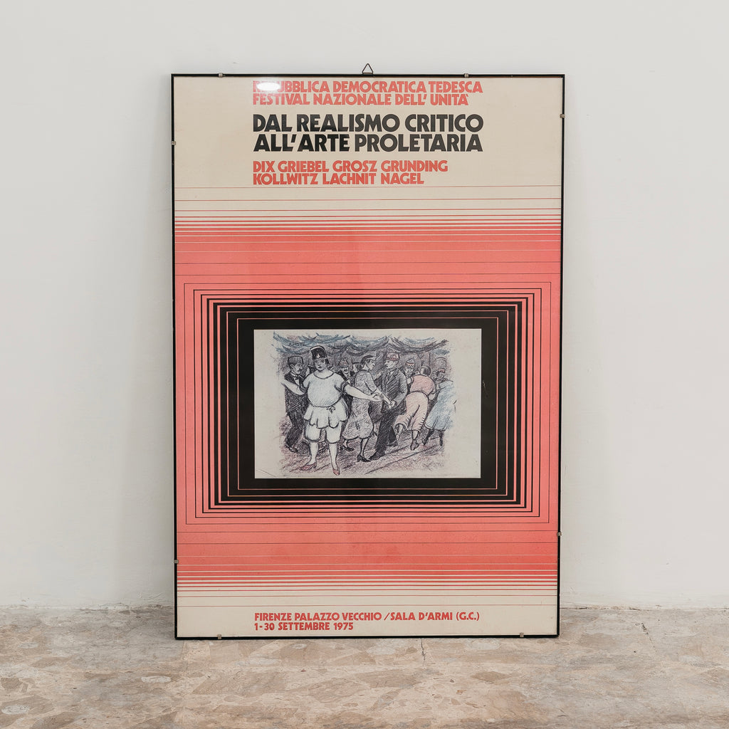 Manifesto Originale Mostra "Dal Realismo Critico all'Arte Proletaria" - Firenze 1975