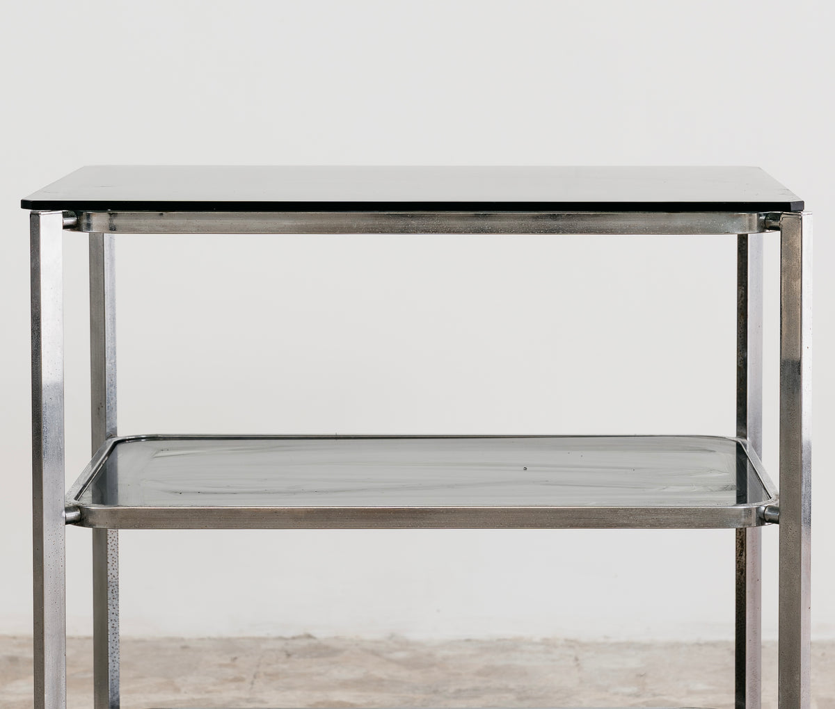 Carrello Bar Allegri Parma Vintage Anni 70 Metallo Cromato Vetro Fumé Modernariato