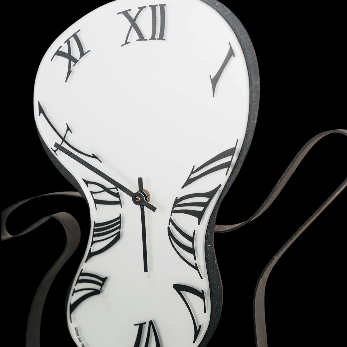 Orologio da Tavolo/Pendolo Arti & Mestieri "Dalì" – Design Surrealista – Ferro e Vetro