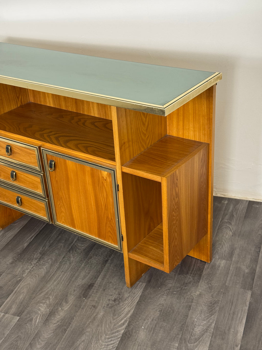Consolle Mobile Bar Vintage dal Design Geometrico Scandinavo (Anni '70)