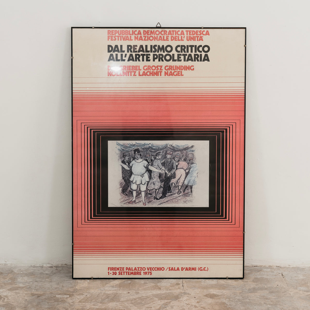 Manifesto Originale Mostra "Dal Realismo Critico all'Arte Proletaria" - Firenze 1975