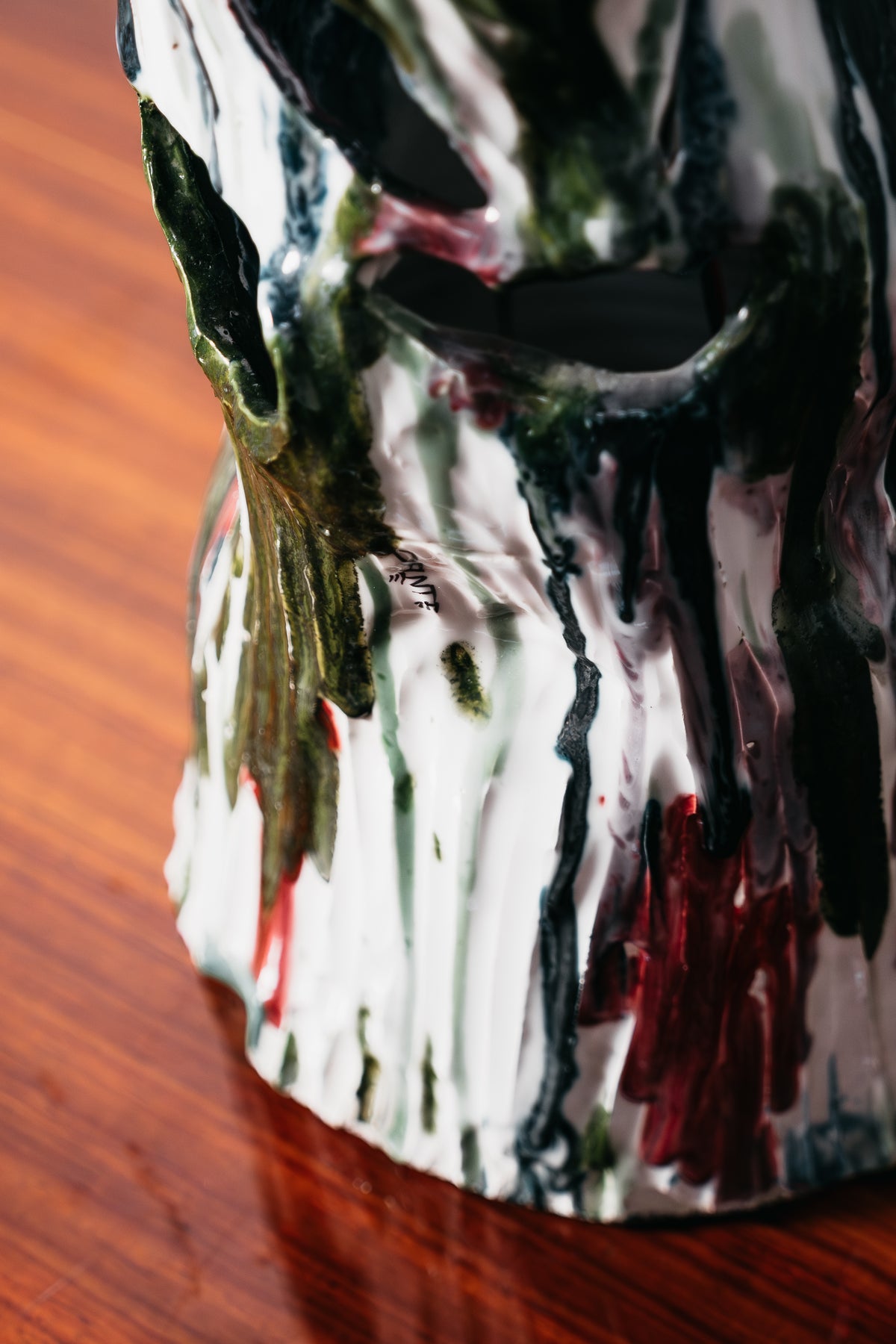 Lampada in Ceramica Ernesto Treccani Vintage Anni 60 Scultura Traforata Modernariato