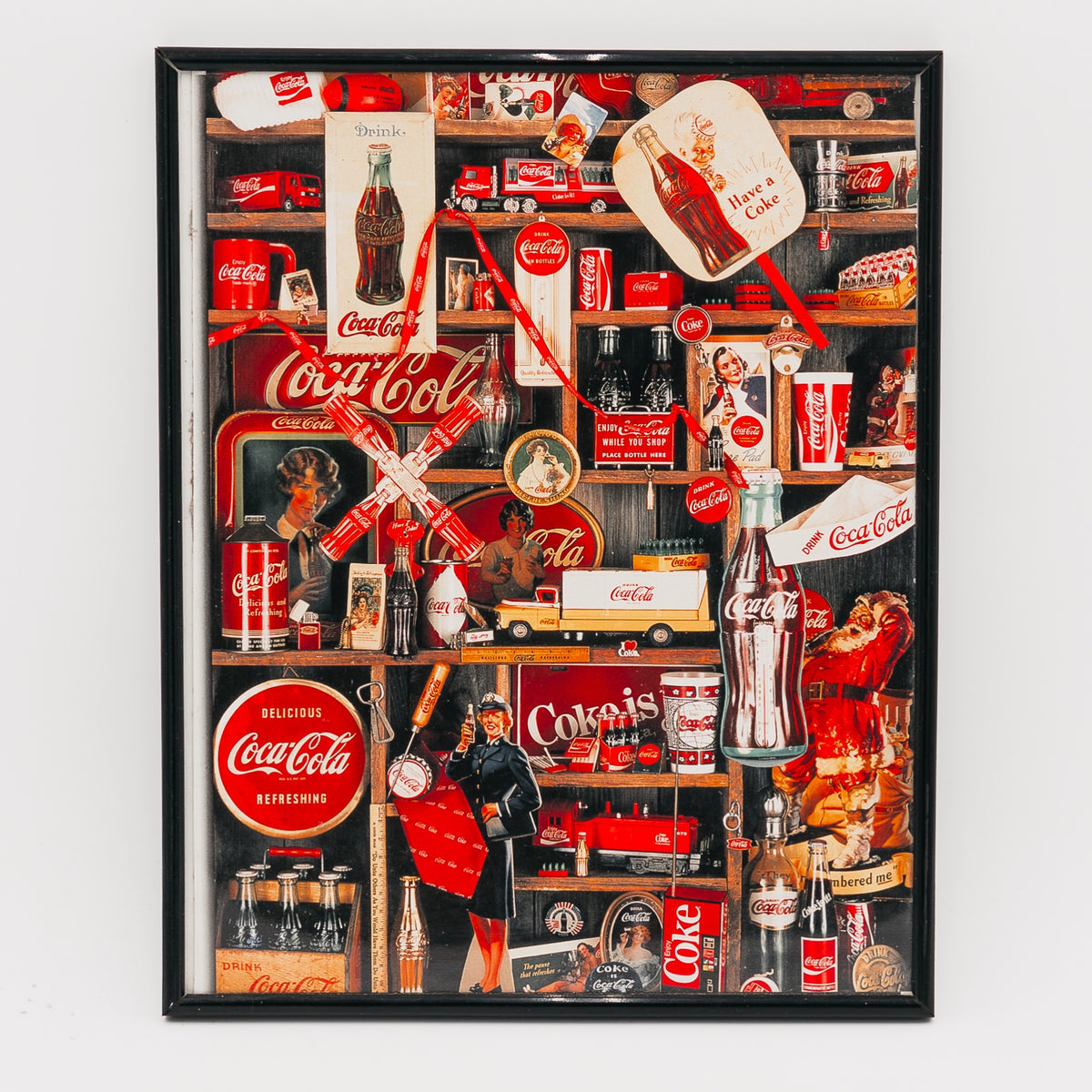 Stampa Pubblicitaria Vintage Coca-Cola Classic Incorniciata - Quadro Pop Art d'Arredo