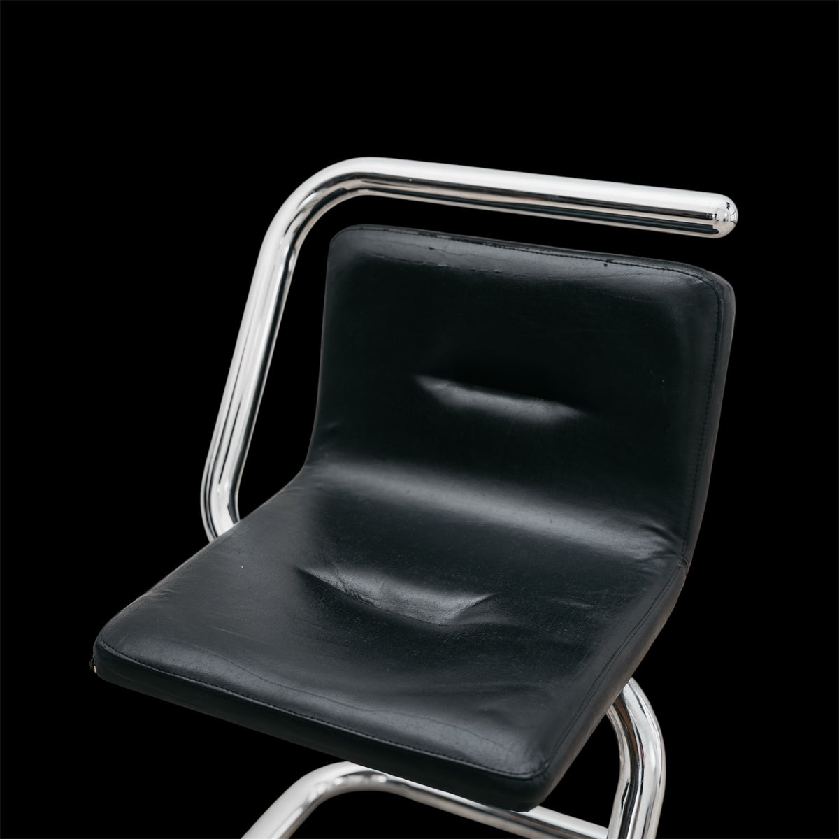 Luigi Bardini Coppia Di Poltroncine Design Anni ‘70 Chrome Tubular Steel