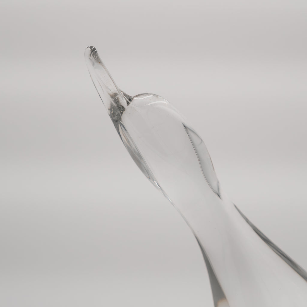 Scultura Vintage in Cristallo "Papera Stilizzata" - Design Francese Mid-Century Modernariato