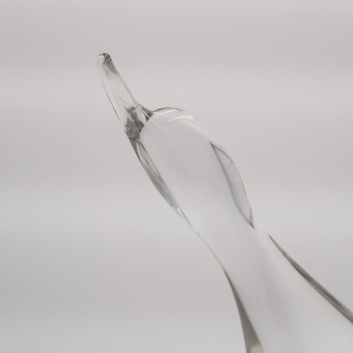 Scultura Vintage in Cristallo "Papera Stilizzata" - Design Francese Mid-Century Modernariato