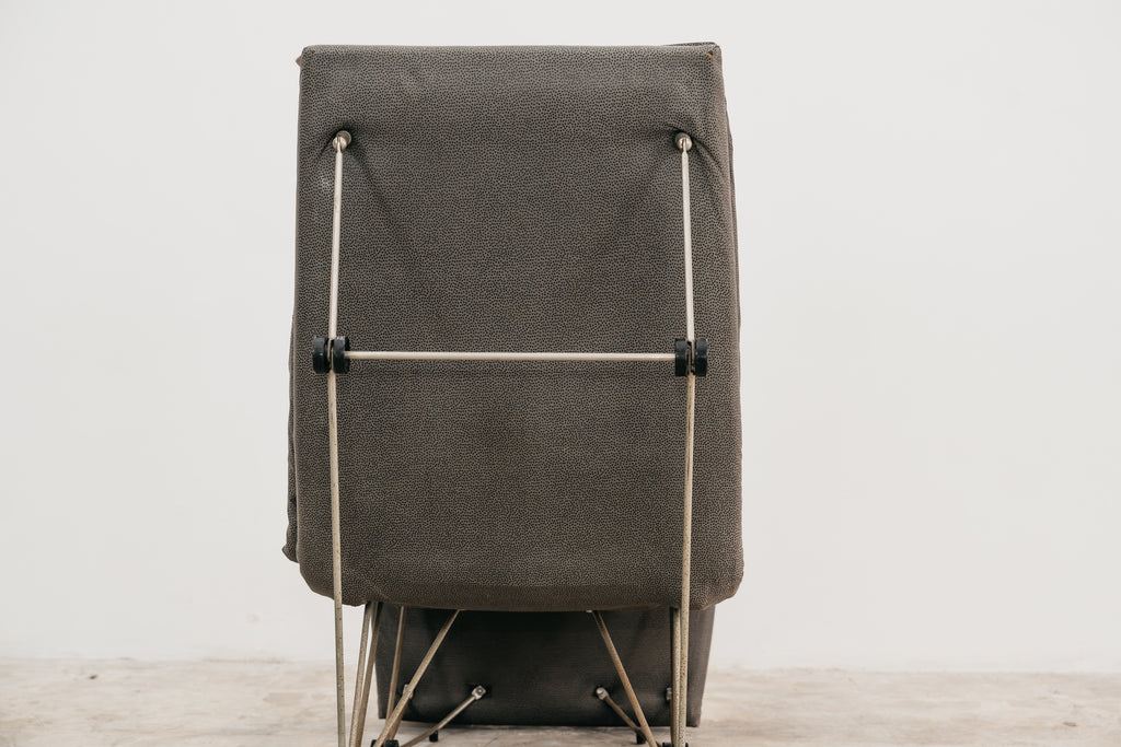 Poltrona Lounge Chair Trasformabile Vintage Anni 80 Design Geometrico Postmoderno