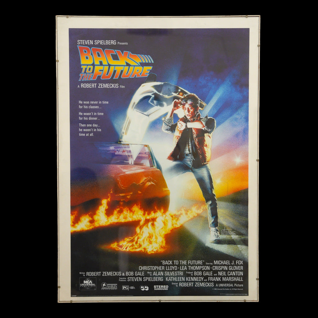 Poster "Ritorno al Futuro" (Back to the Future) – illustrazione di Drew Struzan, in cornice a giorno con vetro – 98 x 69 cm