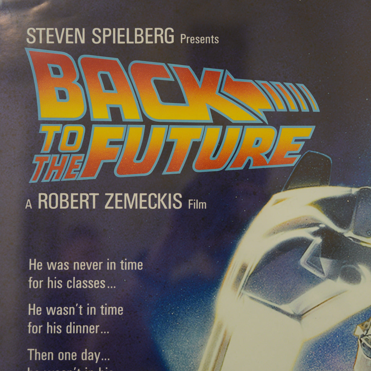 Poster "Ritorno al Futuro" (Back to the Future) – illustrazione di Drew Struzan, in cornice a giorno con vetro – 98 x 69 cm