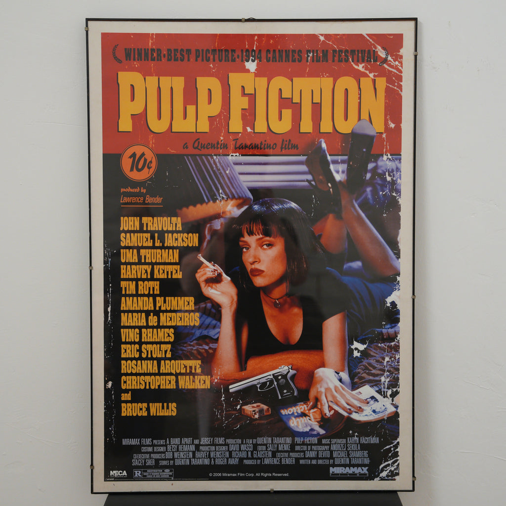 Poster "Pulp Fiction" di Quentin Tarantino – Uma Thurman, in cornice a giorno con vetro – 97 x 67 cm