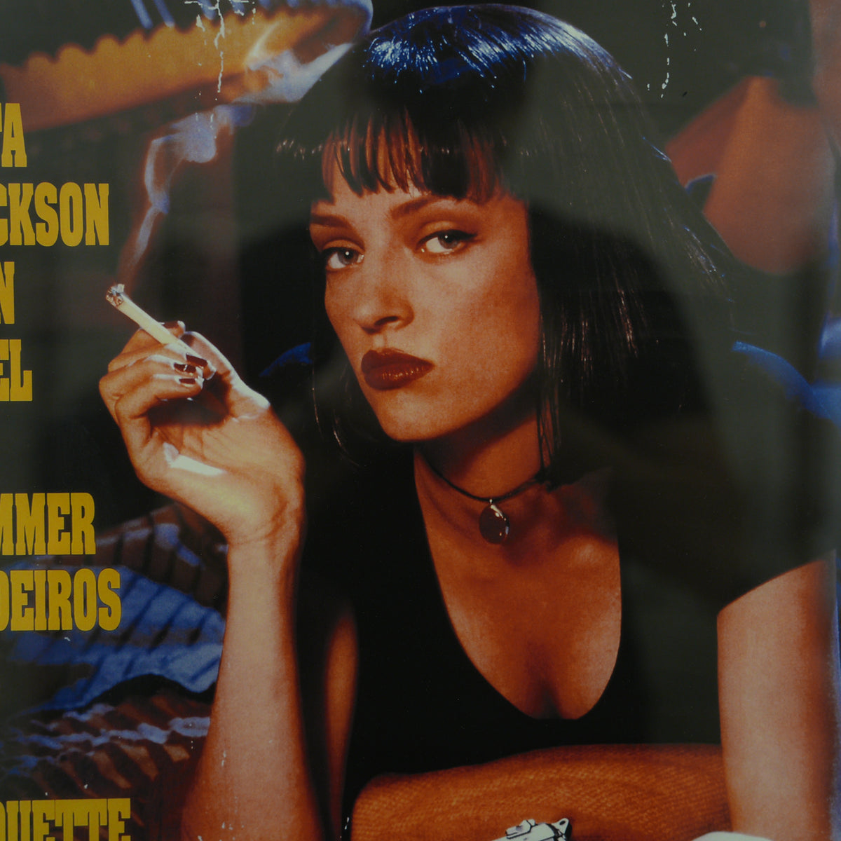 Poster "Pulp Fiction" di Quentin Tarantino – Uma Thurman, in cornice a giorno con vetro – 97 x 67 cm
