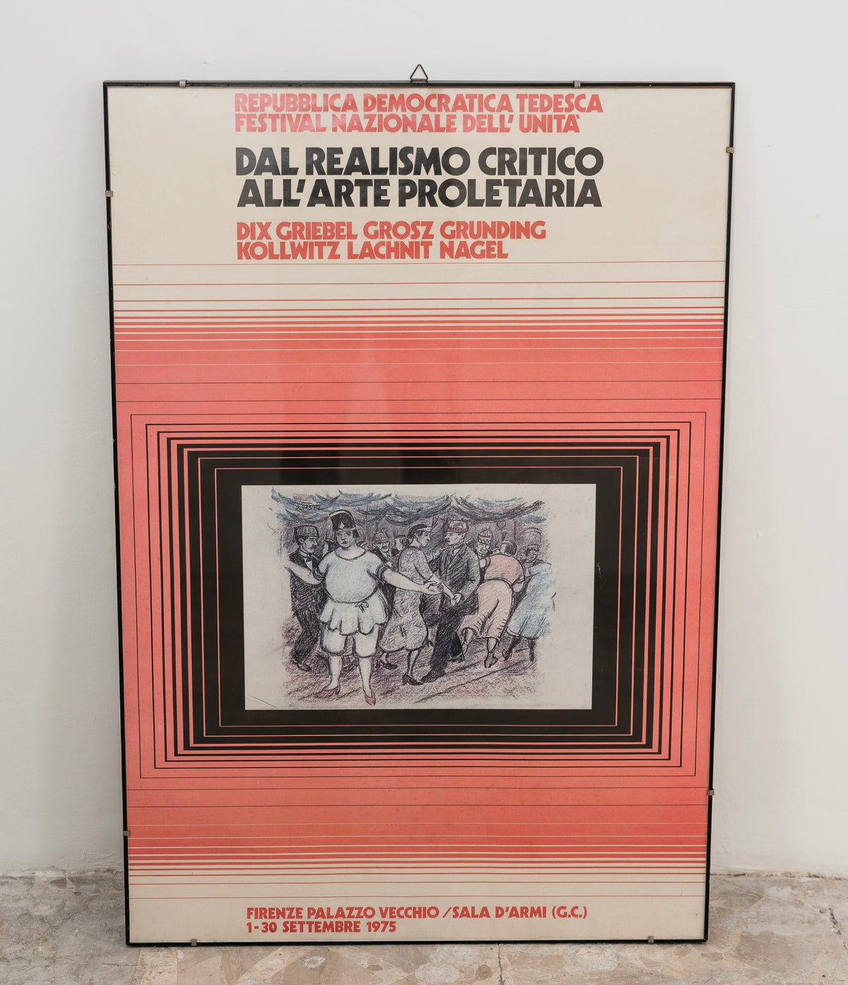 Manifesto Originale Mostra "Dal Realismo Critico all'Arte Proletaria" - Firenze 1975