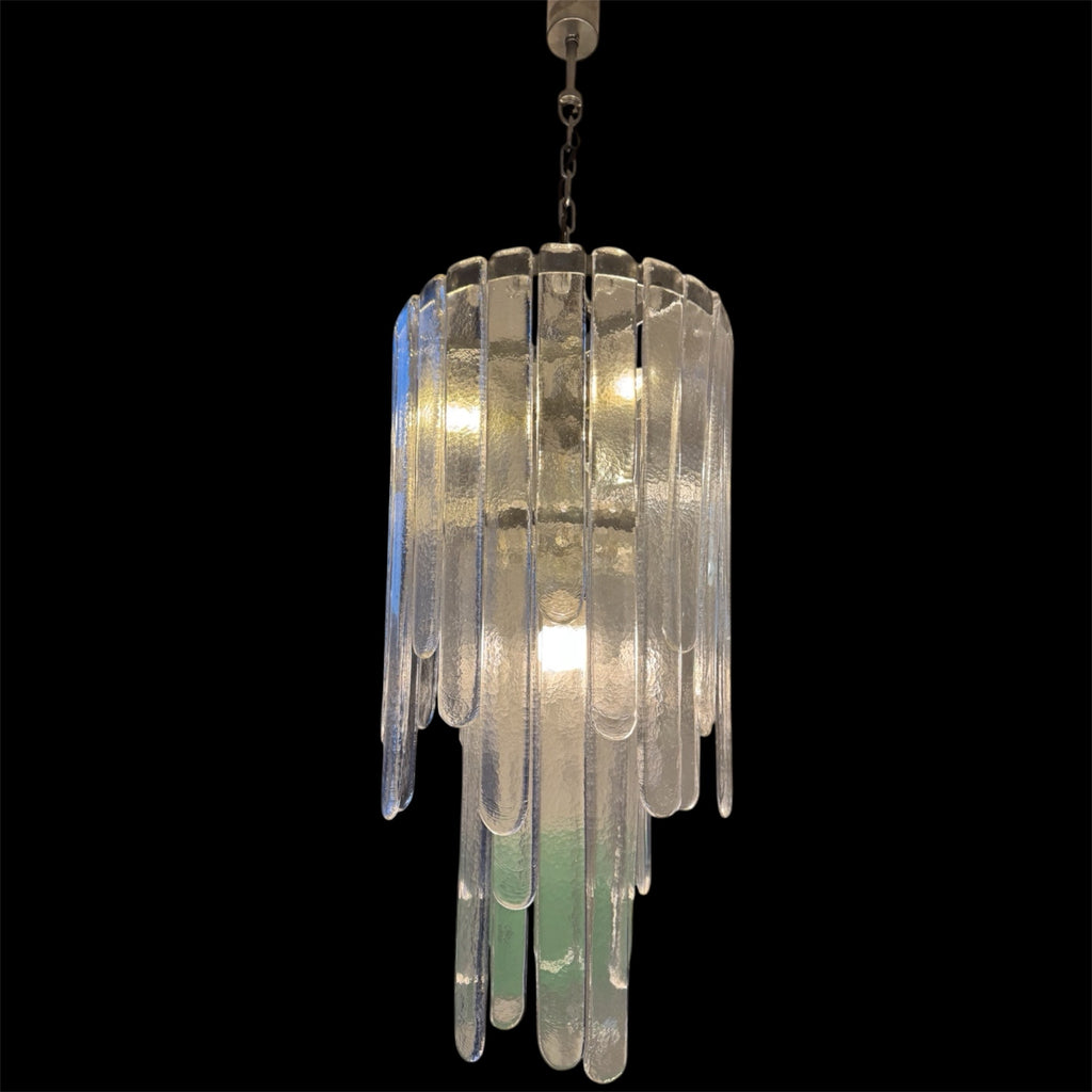Carlo Nason Mazzega Lampadario Cascata Waterfall Murano Glass 1970's