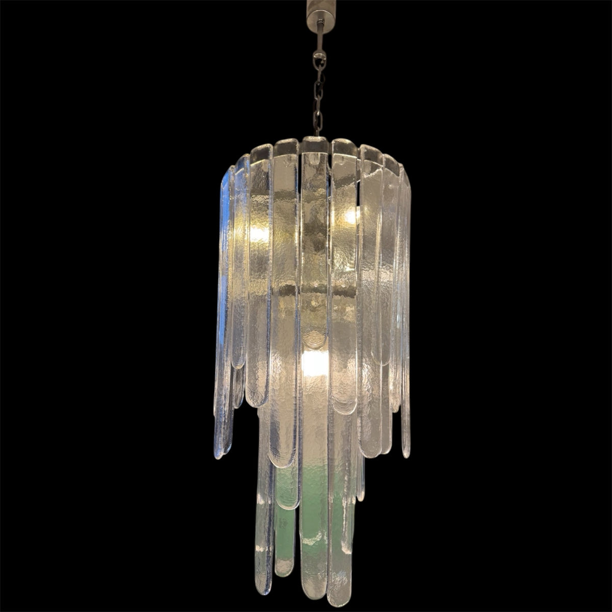 Carlo Nason Mazzega Lampadario Cascata Waterfall Murano Glass 1970's