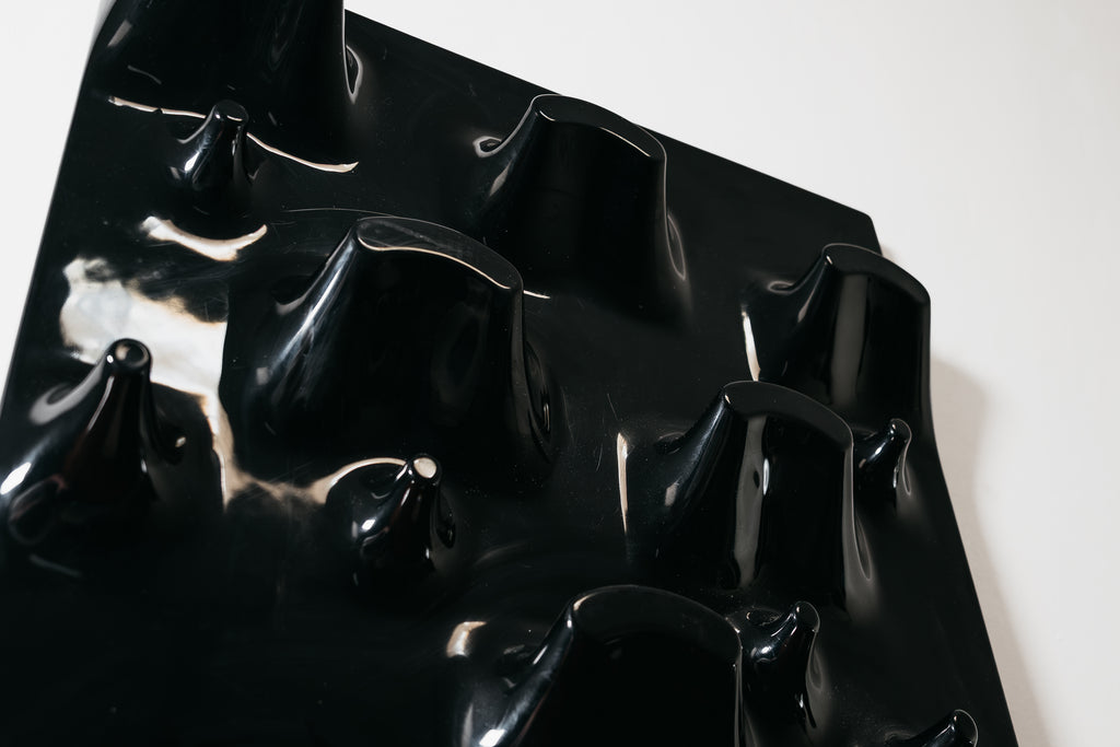 Iconic Black "Slab" Wall-Mounted Coat Rack by De Pas, D'Urbino & Lomazzi for Longato, 1969 (MoMA Collection)