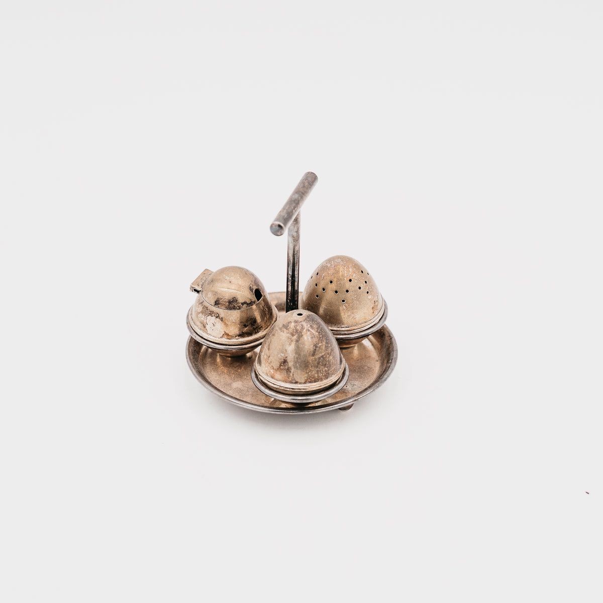 Servizio da Condimenti Vintage in Metallo Placcato Argento E.P.N.S. Sheffield (Anni '50/'60)