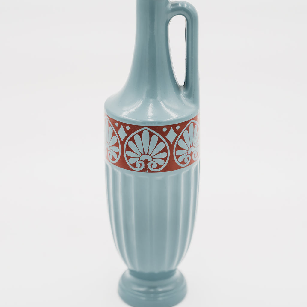 Bottiglia Amaro Beccaro Vintage in Ceramica Grigia Linea Ceramidea Anni 70