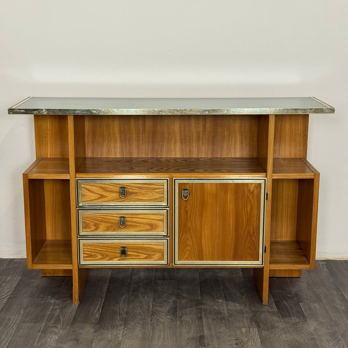 Consolle Mobile Bar Vintage dal Design Geometrico Scandinavo (Anni '70)
