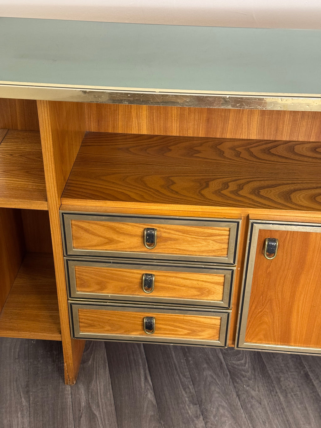 Consolle Mobile Bar Vintage dal Design Geometrico Scandinavo (Anni '70)