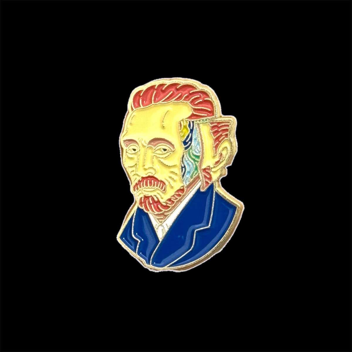 Spilletta in Metallo Smaltato - Autoritratto Scomposto Vincent van Gogh