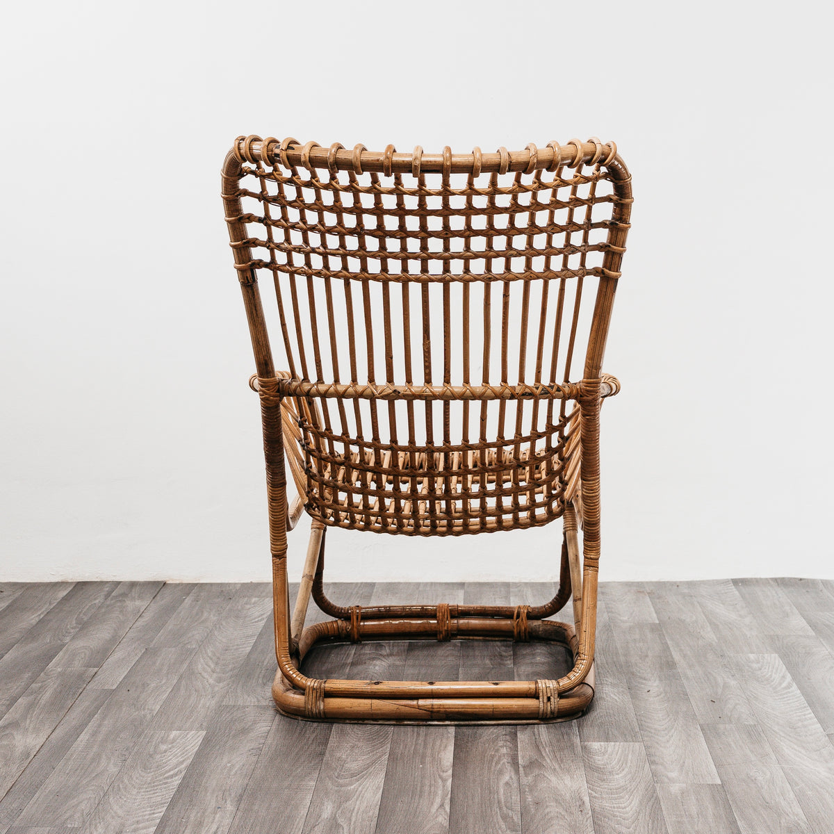 Coppia Poltrone Tito Agnoli B4 Bonacina Vintage Anni 50 Rattan Mid-Century Design