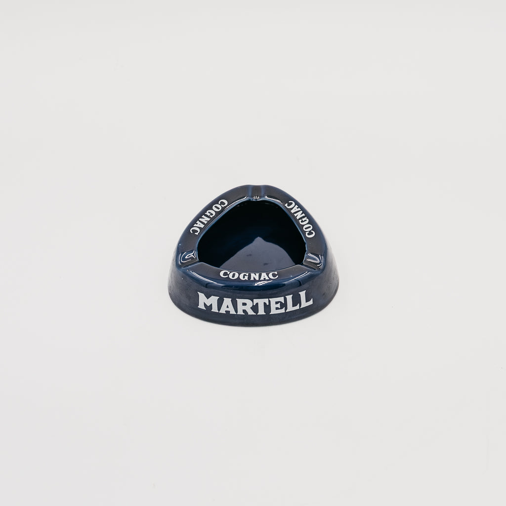 Posacenere Pubblicitario Vintage Cognac Martell - Ceramica Blu Cobalto Anni '70/'80
