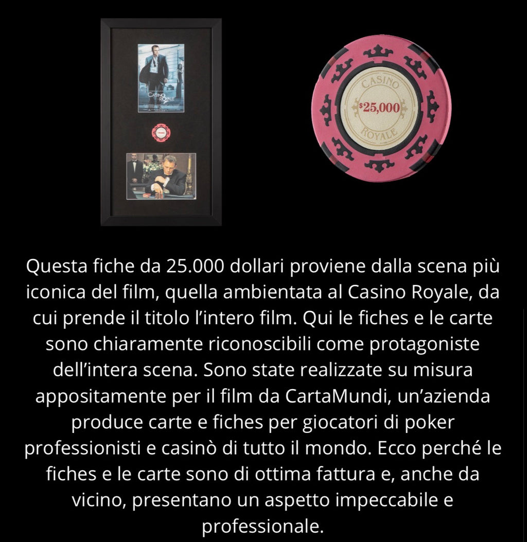 007 Casino Royale 2006 POKER FICHE 25.000 Original Movie Props COA Daniel Craig