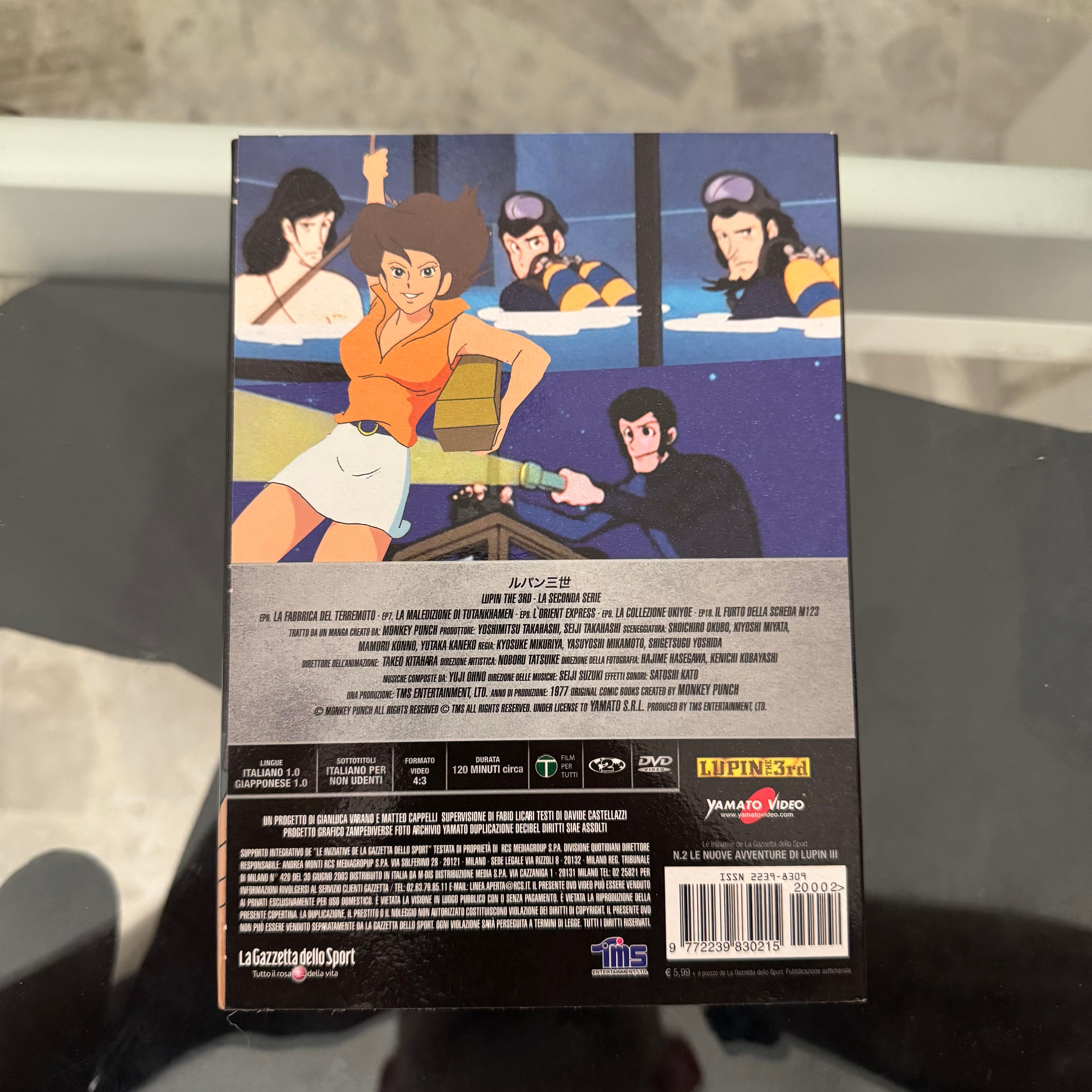 DVD Lupin III N. 2 La Maledizione di Tutankhamen Seconda Serie TV Edizione Integrale USATO PERFETTO