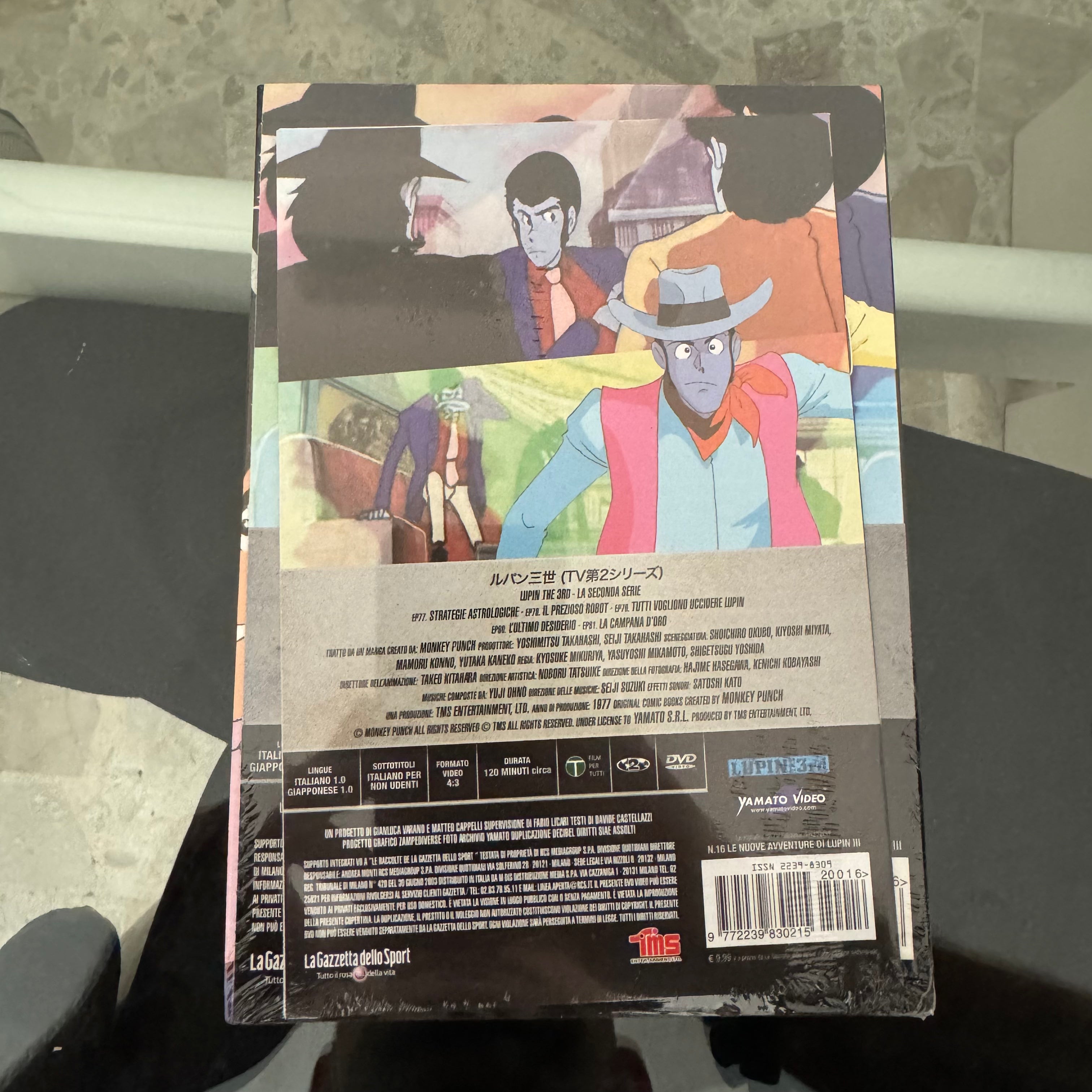 DVD Lupin III N. 16 Tutti Vogliono Uccidere Lupin Seconda Serie TV Edizione Integrale NUOVO SIGILLATO