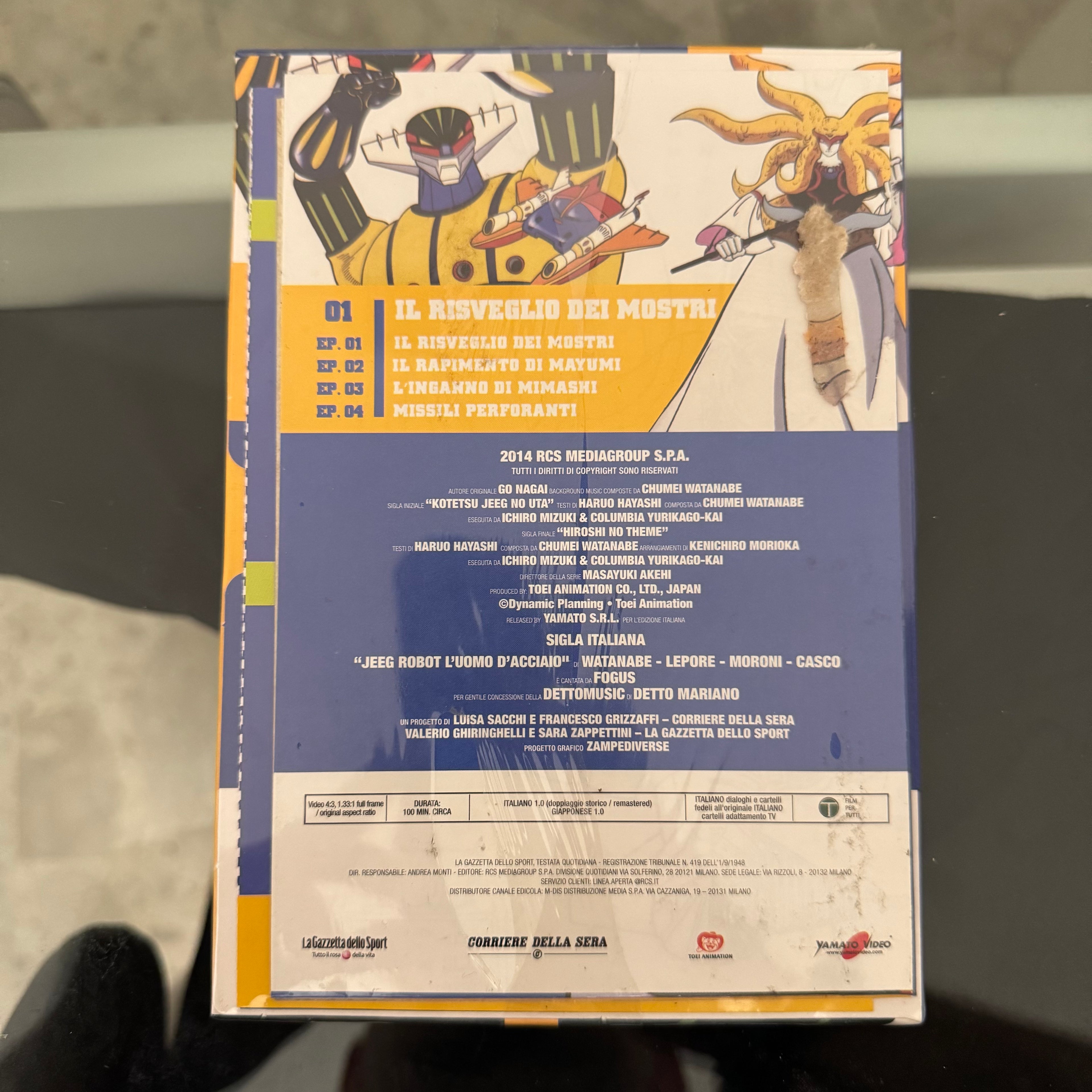 DVD Jeeg Robot d'Acciaio N. 01 Il Risveglio dei Mostri Serie TV Anime NUOVO SIGILLATO