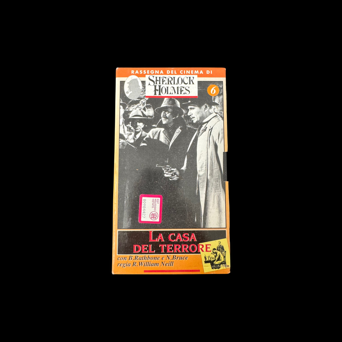 VHS Sherlock Holmes La casa del terrore (1945) – Basil Rathbone, Nigel Bruce – Rassegna del Cinema di Sherlock Holmes n. 6 – Videocassetta Vintage