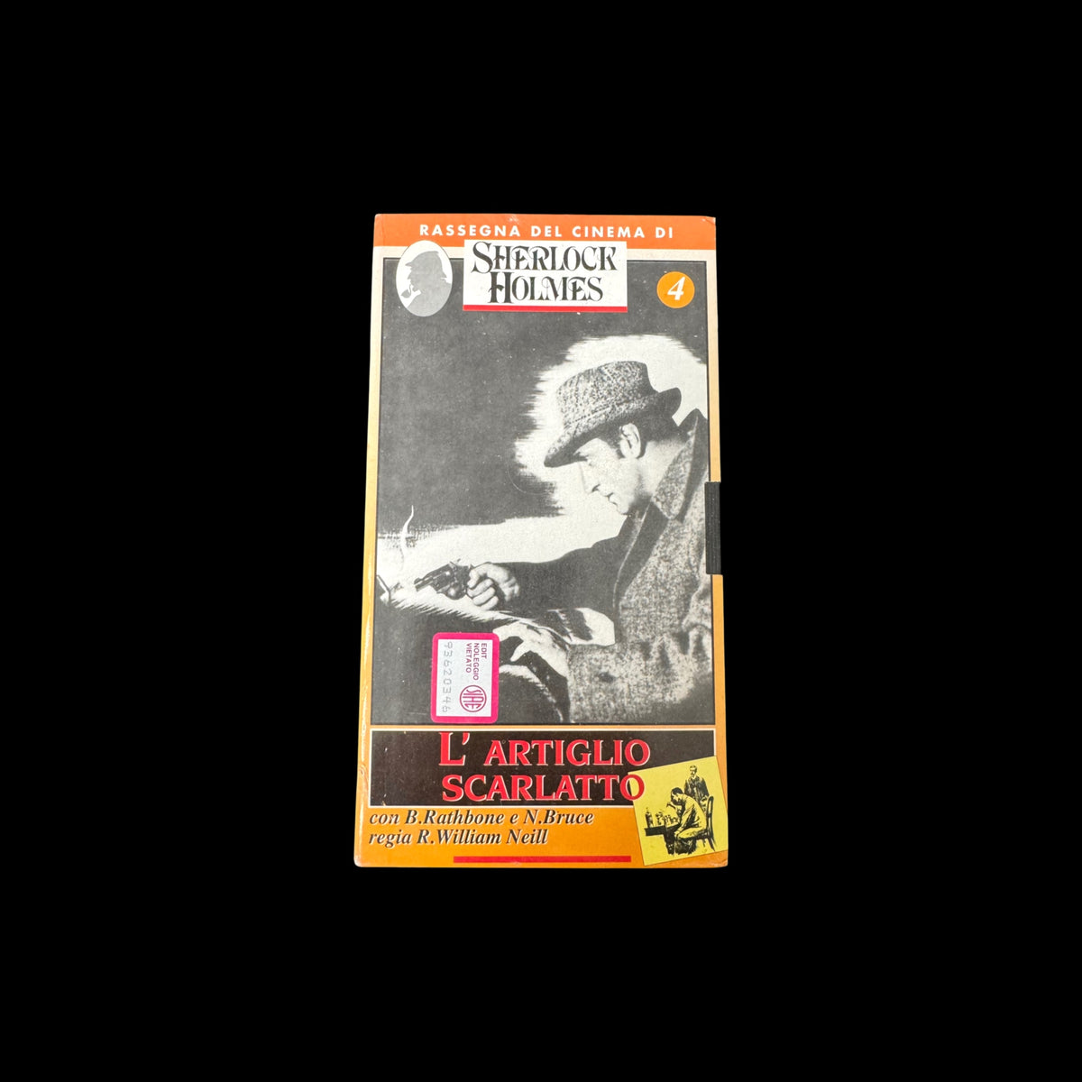 VHS Sherlock Holmes L'artiglio scarlatto (1944) – Basil Rathbone, Nigel Bruce – Rassegna del Cinema di Sherlock Holmes n. 4 – Videocassetta Vintage