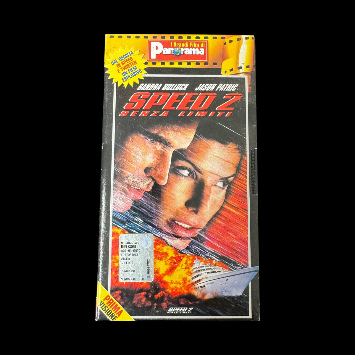 VHS Speed 2 – Senza limiti (1997) – Sandra Bullock, Jason Patric – I Grandi Film di Panorama – Videocassetta Vintage