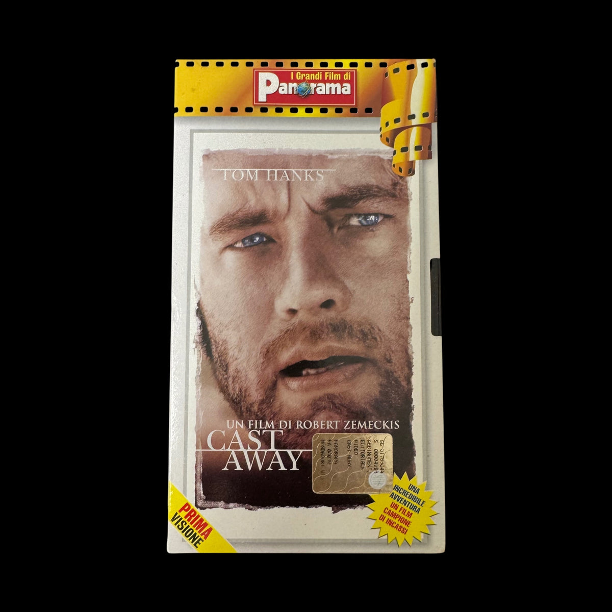 VHS Cast Away (2000) – Tom Hanks – Regia Robert Zemeckis – I Grandi Film di Panorama – Videocassetta Vintage