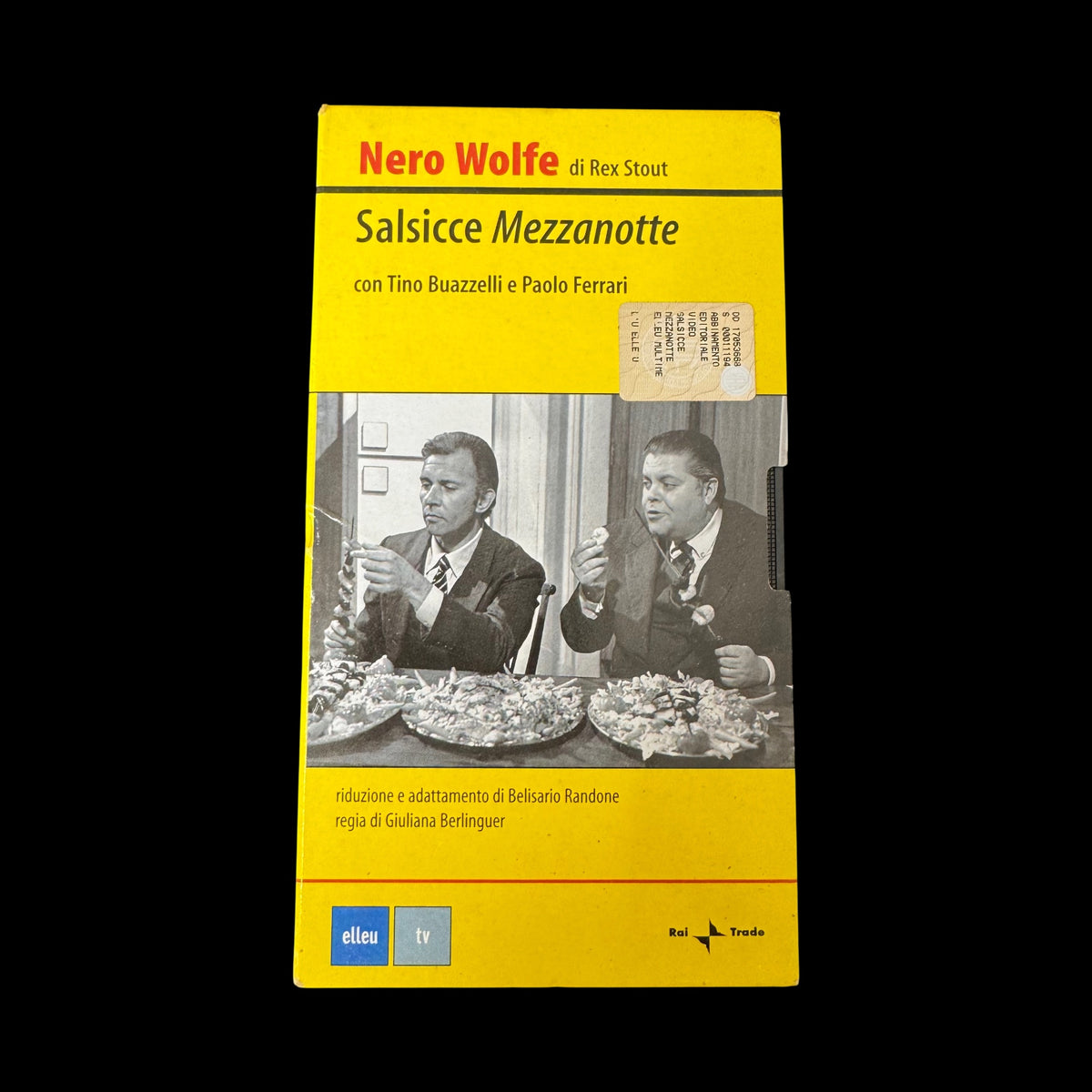 VHS Nero Wolfe "Salsicce Mezzanotte" – Tino Buazzelli, Paolo Ferrari – Sceneggiato Rai – Edizione Elleu TV – Videocassetta Vintage