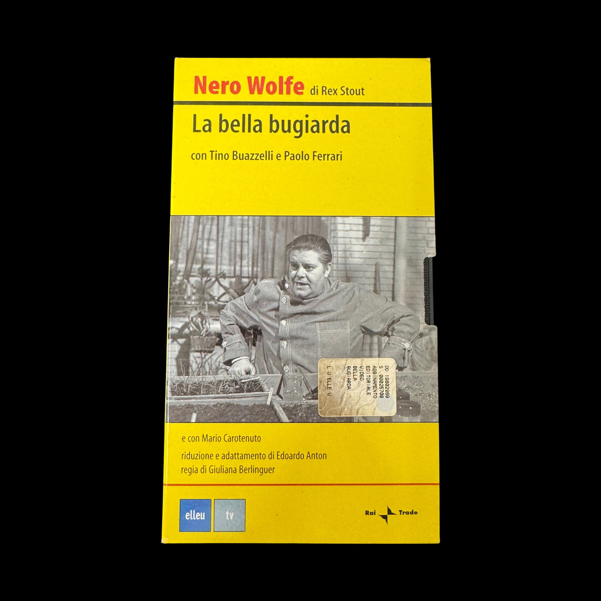 VHS Nero Wolfe "La bella bugiarda" – Tino Buazzelli, Paolo Ferrari – Sceneggiato Rai – Edizione Elleu TV – Videocassetta Vintage