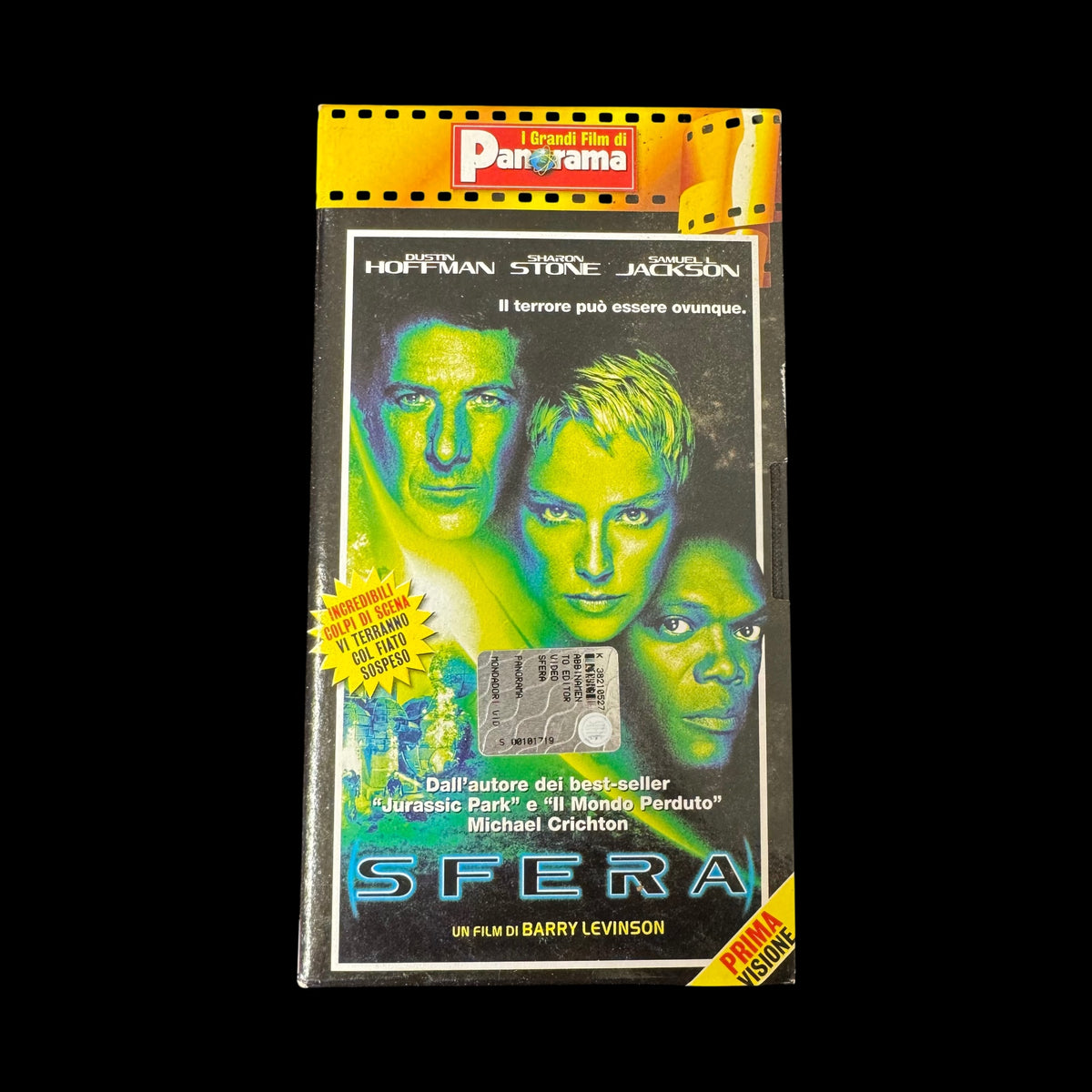VHS Sfera (1998) – Dustin Hoffman, Sharon Stone, Samuel L. Jackson – Regia Barry Levinson – I Grandi Film di Panorama – Videocassetta Vintage