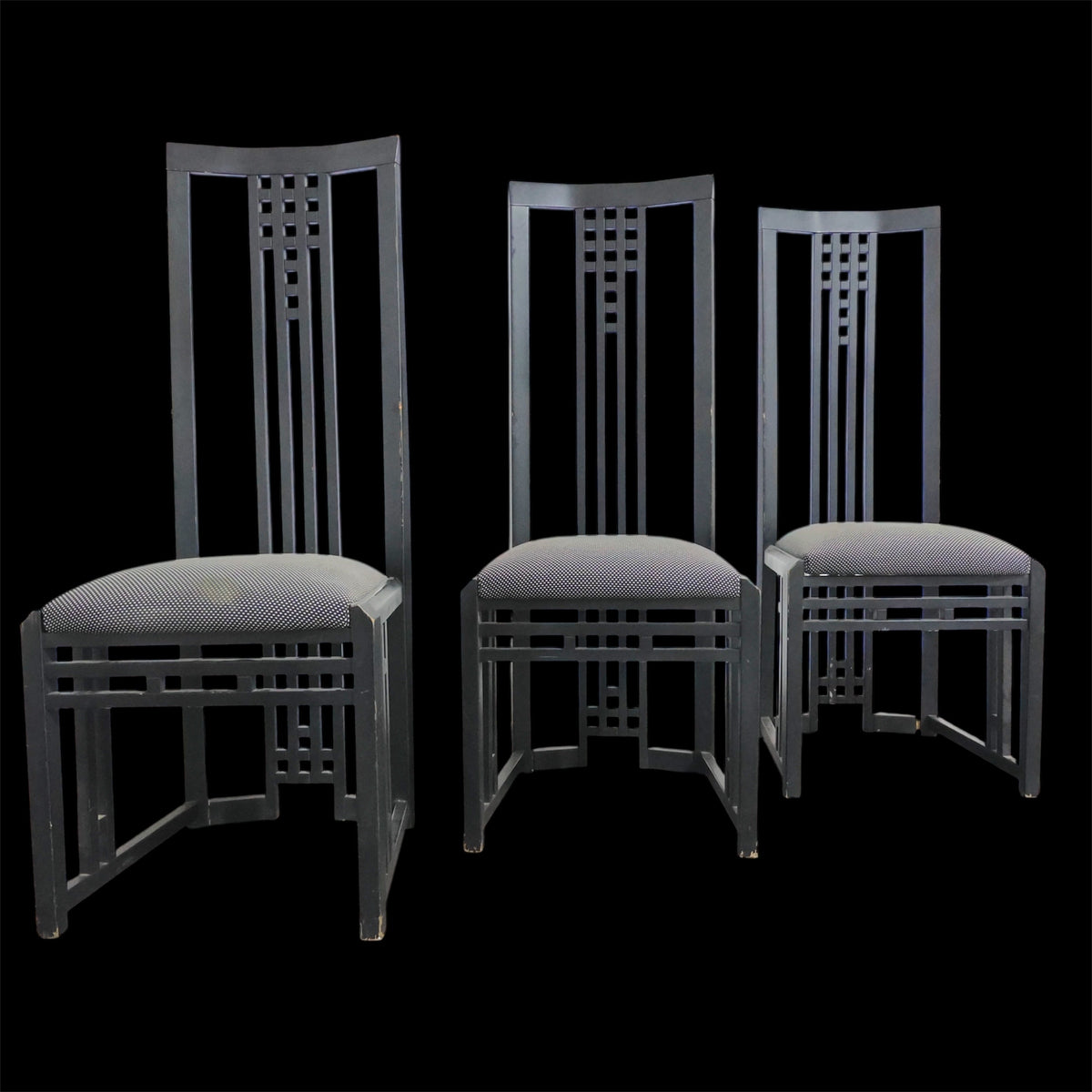 Giorgetti Tris Sedie Tronetto in Legno 1970’s Design Modernariato