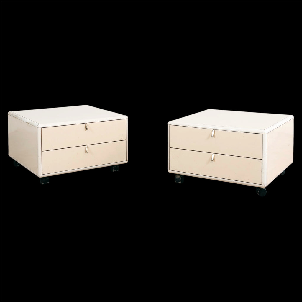 George Coslin Coppia Di Comodini Longato Hennè 1970 Modernariato Design