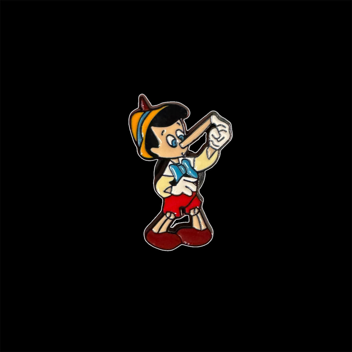 Spilletta in Metallo Smaltato - Pinocchio Naso Lungo / Pinocchio