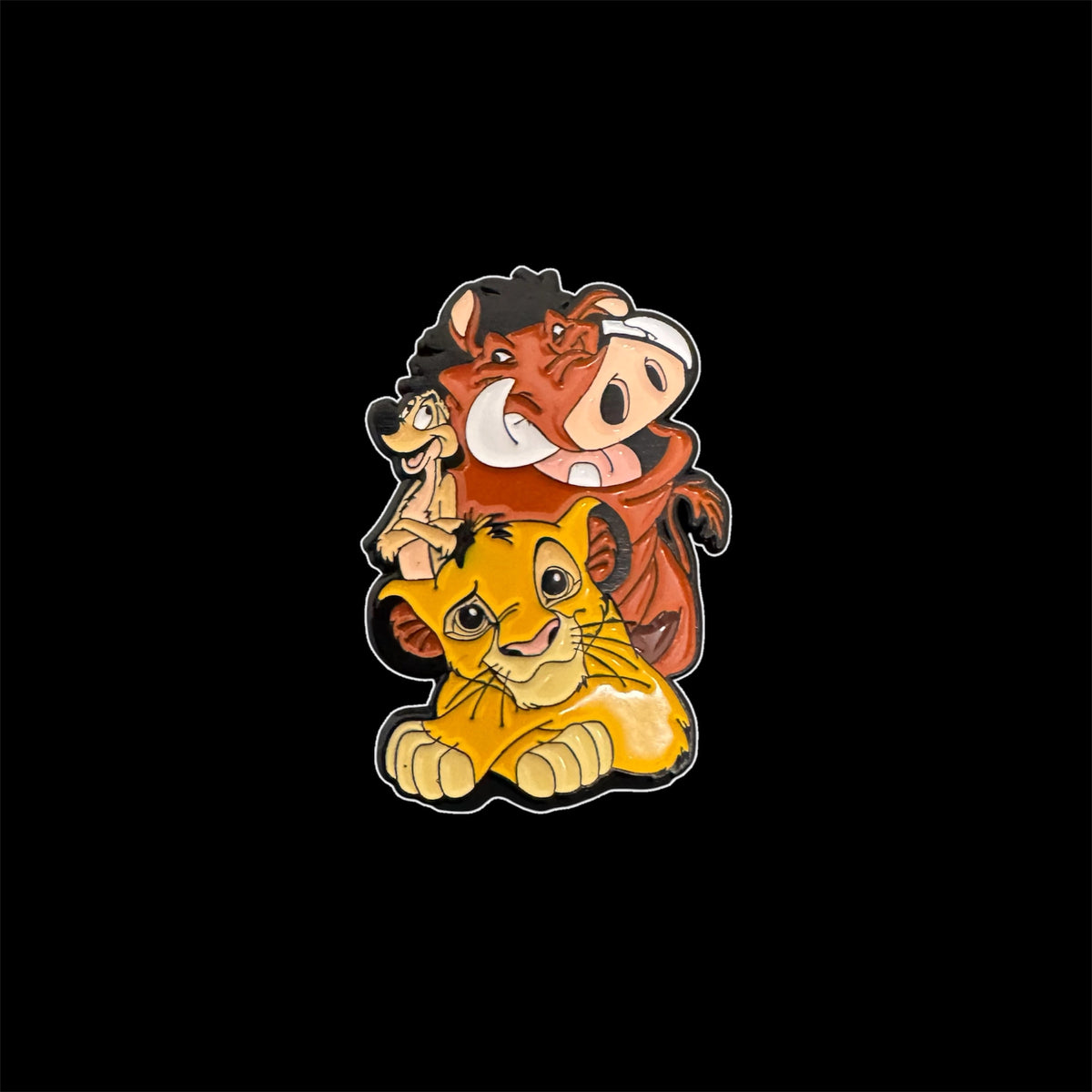 Spilletta in Metallo Smaltato - Simba, Timon e Pumbaa / Il Re Leone (The Lion King)