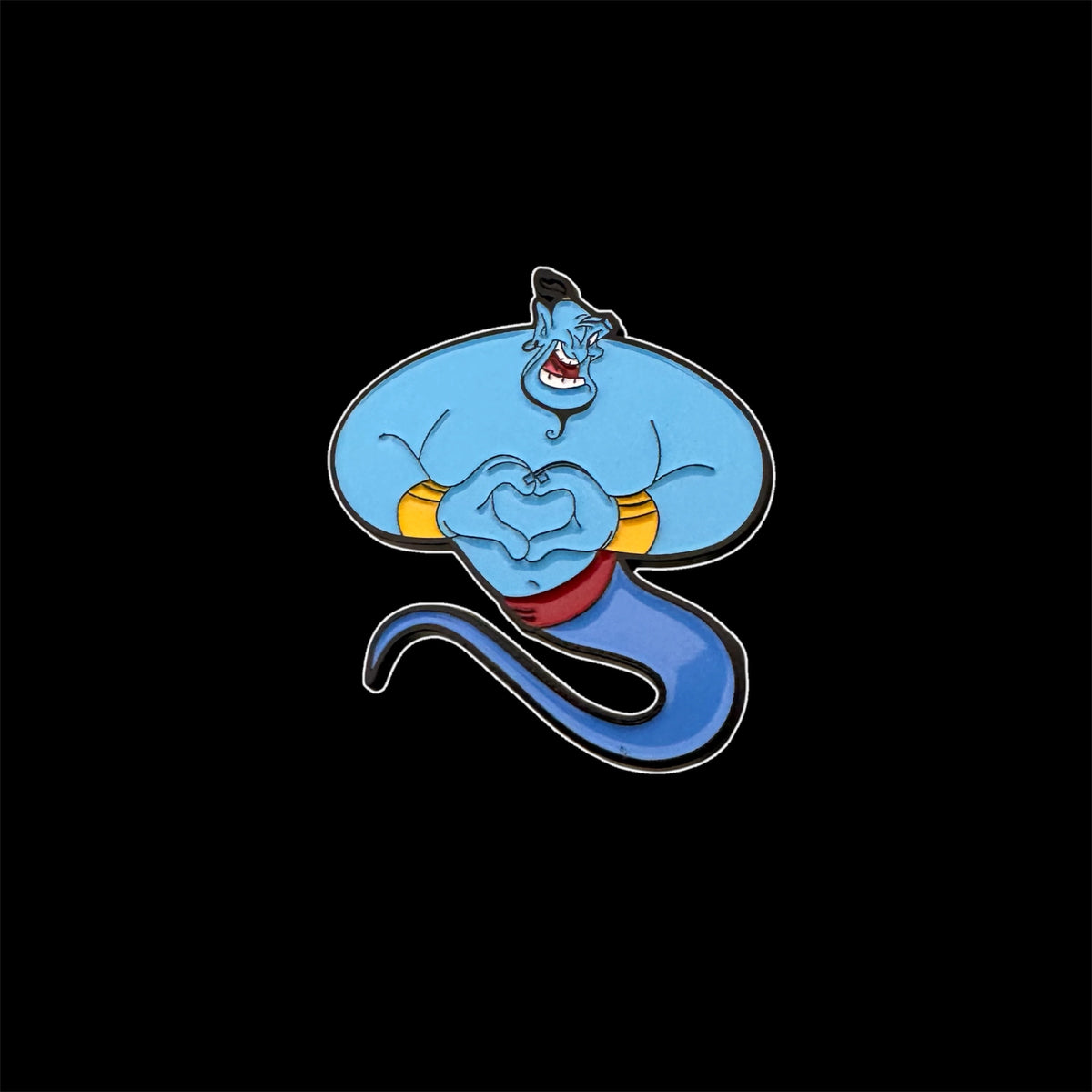 Spilletta in Metallo Smaltato - Genio Cuore con le Mani / Aladdin (Genie)