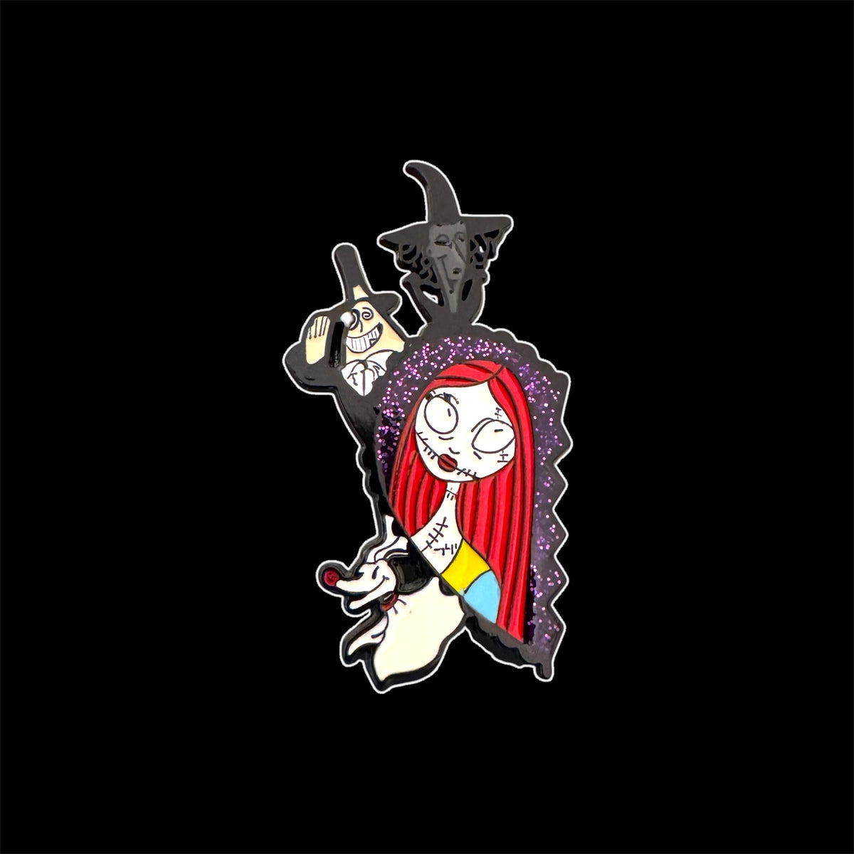 Spilletta in Metallo Smaltato - Sally, Zero e il Sindaco / Nightmare Before Christmas