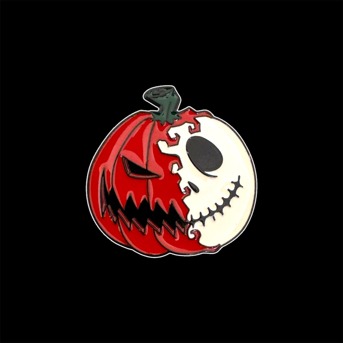 Spilletta in Metallo Smaltato - Jack Skeletron Metà Zucca / Nightmare Before Christmas (Jack Skellington)