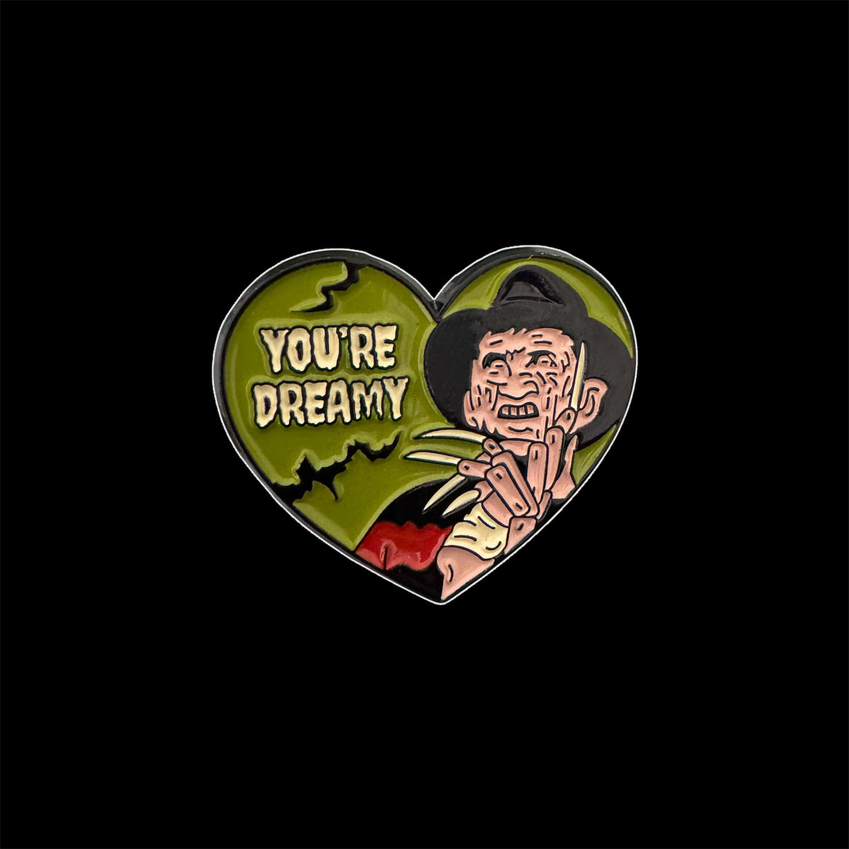 Spilletta in Metallo Smaltato - Freddy Krueger Cuore "You're Dreamy" / Nightmare Horror Cult (A Nightmare on Elm Street)