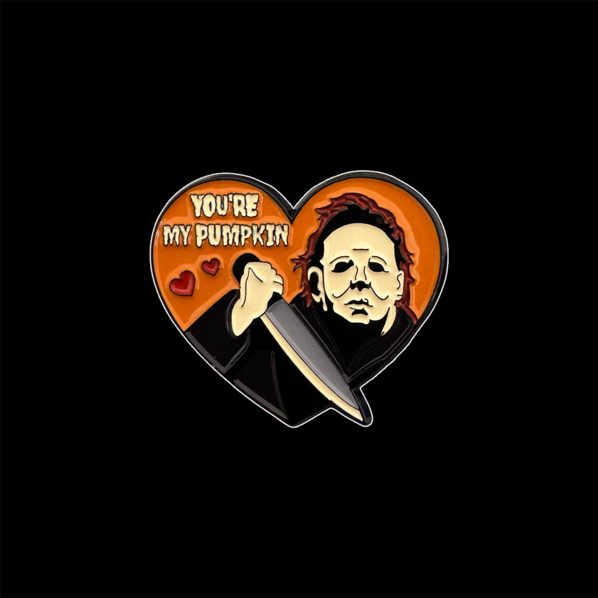 Spilletta in Metallo Smaltato - Michael Myers Cuore "You're My Pumpkin" / Halloween Horror Cult