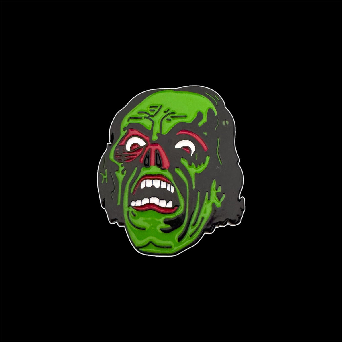 Spilletta in Metallo Smaltato - Volto Mutante Verde / Horror Classico