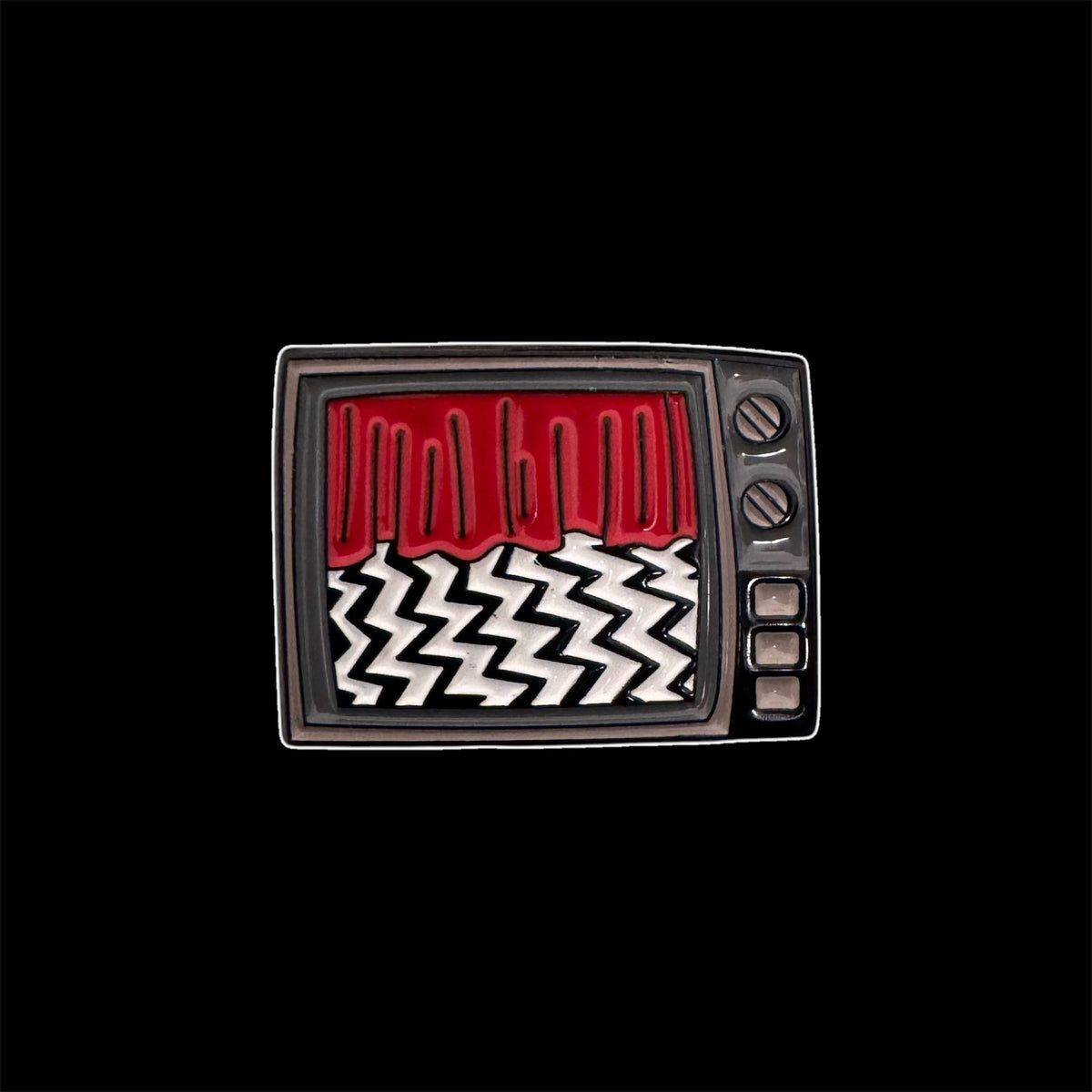 Spilletta in Metallo Smaltato - Loggia Nera nella TV / I Segreti di Twin Peaks (The Black Lodge)