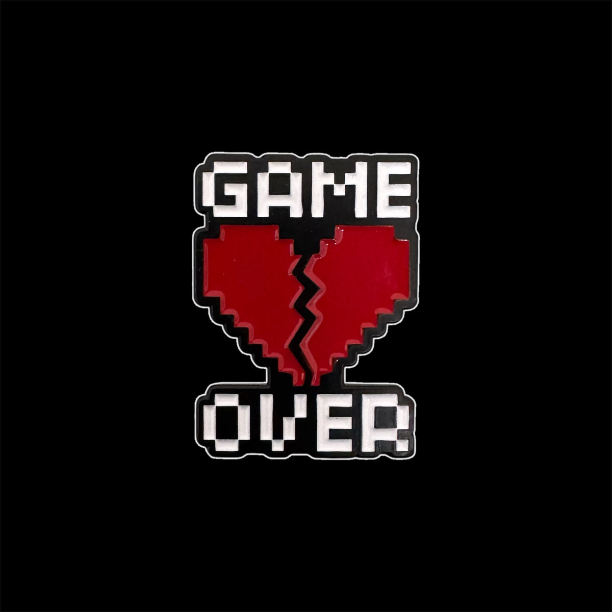 Spilletta in Metallo Smaltato - Game Over Cuore Infranto / Videogames Nerd Geek (Retro Gaming)